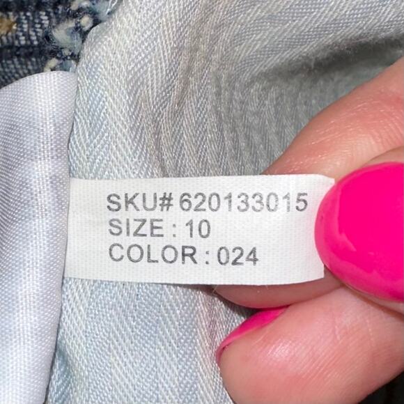 Abercrombie & Fitch High Rise Festival Distressed Denim Short Size 10 - Picture 13 of 16